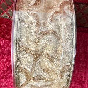 Silver and Gold Wired Ribbon for Holiday Decor